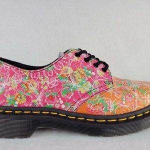 Dr. Martens Smiths Daze Floral Roses Psychedelic Pink Shoes Women's Size 6